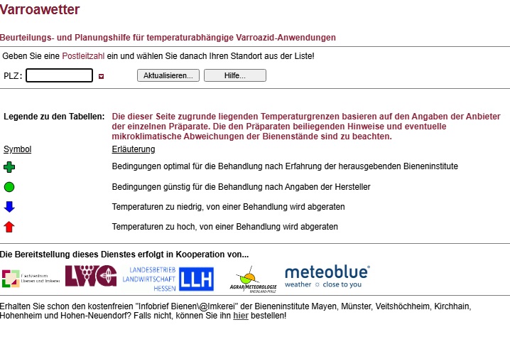 Vorschau 'Varroawetter'